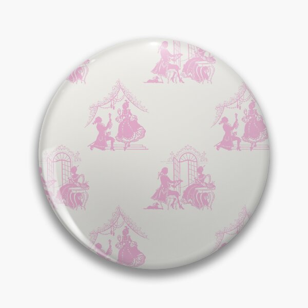 Item preview, Regencycore toile print - pink on cream designed and sold by LittleBettyMakes.