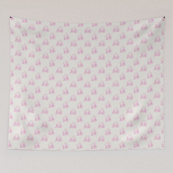 Item preview, Regencycore toile print - pink on cream designed and sold by LittleBettyMakes.