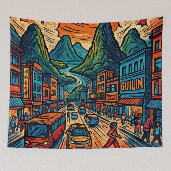 Item preview, Guilin, city | Comics stylCartoone -  designed and sold by ComicsFactory.