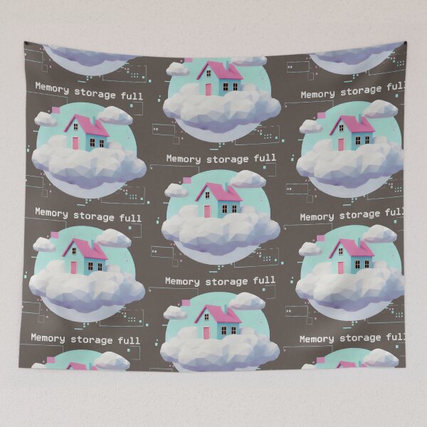 Item preview, Memory Storage Full - Cloudy Dream House Art designed and sold by SplashTastic.