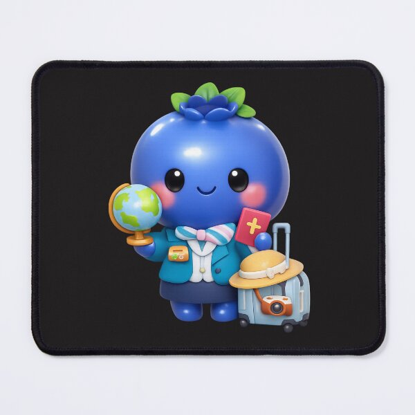 Item preview, Cute Blueberry Travel Agent | Kawaii Travel Fruit Character designed and sold by Moons Studio.