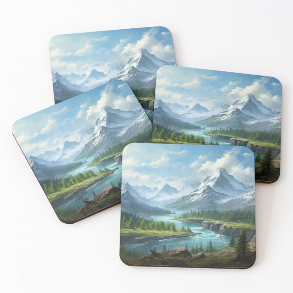 Item preview, Dragon Mountain Snow Peaks River Art designed and sold by GrinGalore.