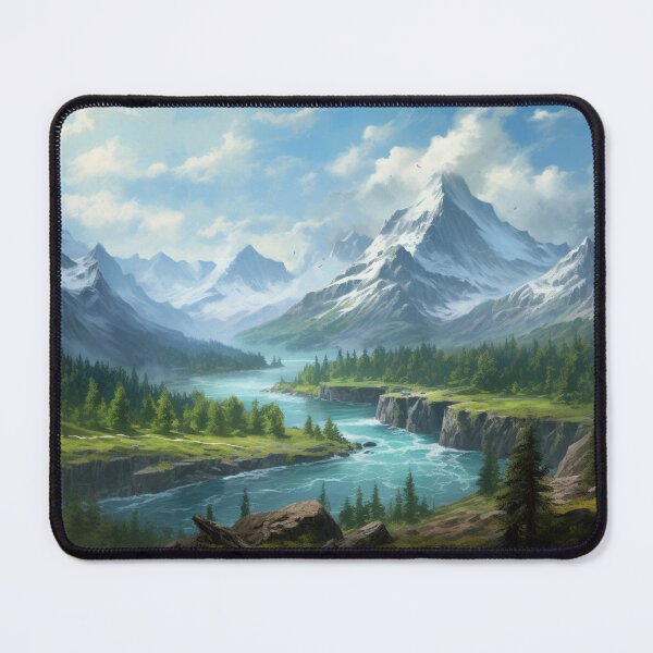 Item preview, Dragon Mountain Snow Peaks River Art designed and sold by GrinGalore.