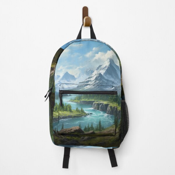 Item preview, Dragon Mountain Snow Peaks River Art designed and sold by GrinGalore.
