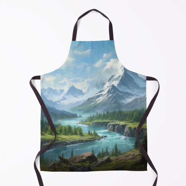 Item preview, Dragon Mountain Snow Peaks River Art designed and sold by GrinGalore.