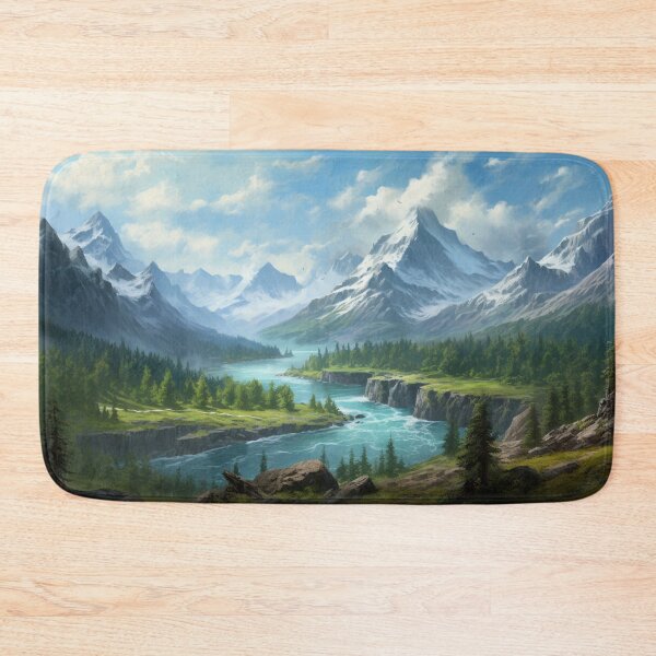Item preview, Dragon Mountain Snow Peaks River Art designed and sold by GrinGalore.