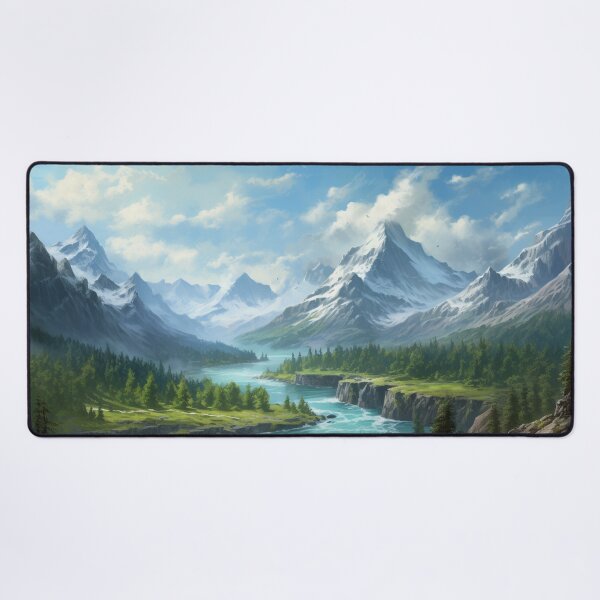 Item preview, Dragon Mountain Snow Peaks River Art designed and sold by GrinGalore.