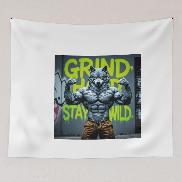 Item preview, Alpha Wolf Gym Motivation Sticker Bodybuilder Wolf Beast Mode Fitness Grind Strong Animal Workout Graphic for Hardcore Training Bodybuilding Fans | HD Premium Sticker designed and sold by MillionaireGenZ ⭐⭐⭐⭐⭐ (5.0).
