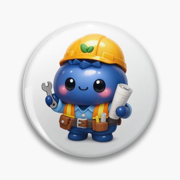 Item preview, Cute Blueberry Engineer | Kawaii Fruit Character designed and sold by Moons Studio.