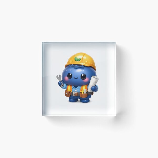 Item preview, Cute Blueberry Engineer | Kawaii Fruit Character designed and sold by Moons Studio.