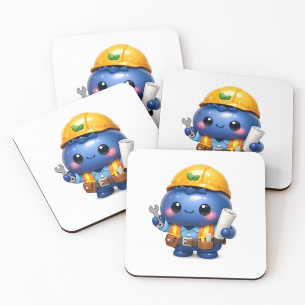 Item preview, Cute Blueberry Engineer | Kawaii Fruit Character designed and sold by Moons Studio.