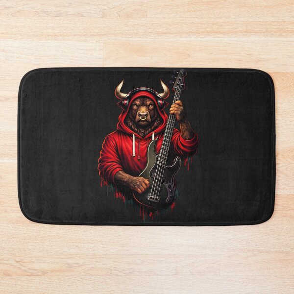 Item preview, Power Bass Player Bull – Rock Music Streetwear Animal Art designed and sold by ColorSplash123.