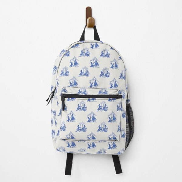 Item preview, Regencycore print - royal blue on cream designed and sold by LittleBettyMakes.