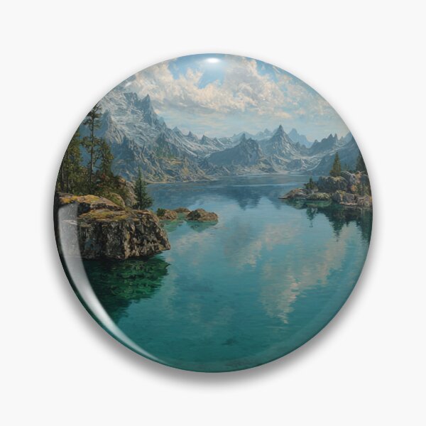 Item preview, High Lake of Dragon Mountain Forest Art designed and sold by GrinGalore.