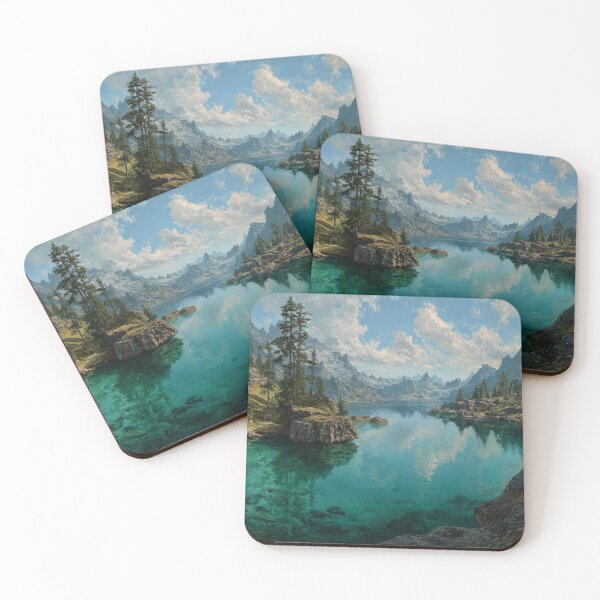 Item preview, High Lake of Dragon Mountain Forest Art designed and sold by GrinGalore.