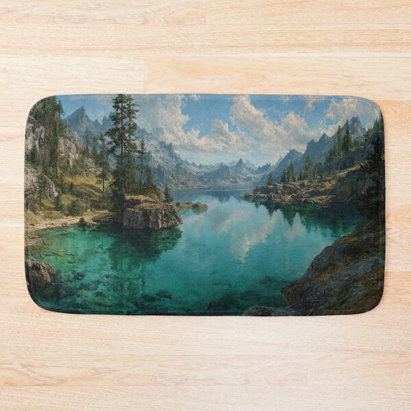 Item preview, High Lake of Dragon Mountain Forest Art designed and sold by GrinGalore.