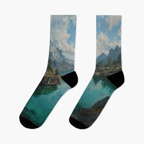 Item preview, High Lake of Dragon Mountain Forest Art designed and sold by GrinGalore.