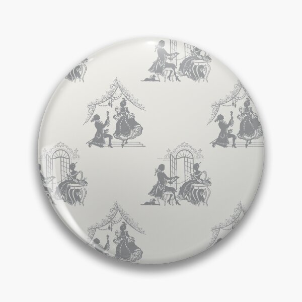 Item preview, Regencycore toile print - gray on cream designed and sold by LittleBettyMakes.