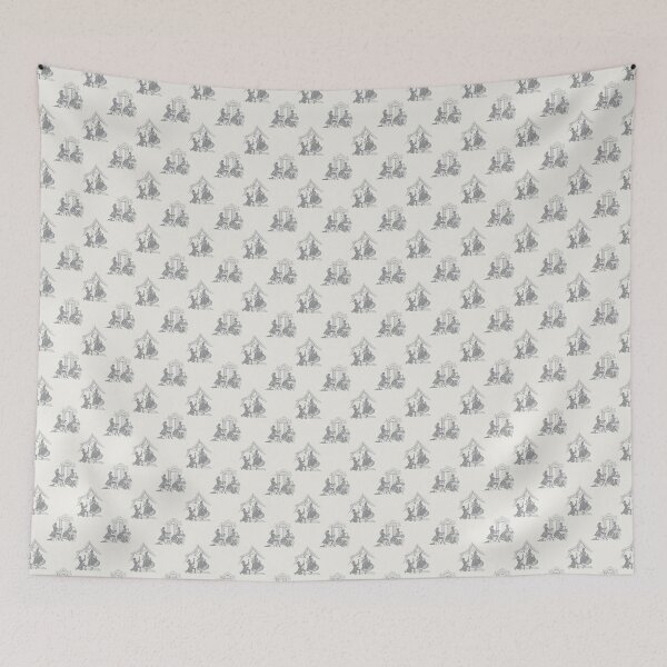 Item preview, Regencycore toile print - gray on cream designed and sold by LittleBettyMakes.