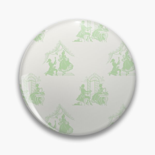 Item preview, Regencycore toile print - green on cream designed and sold by LittleBettyMakes.