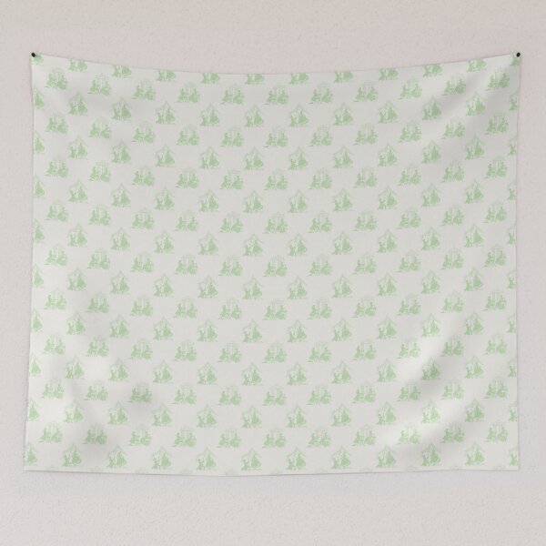 Item preview, Regencycore toile print - green on cream designed and sold by LittleBettyMakes.