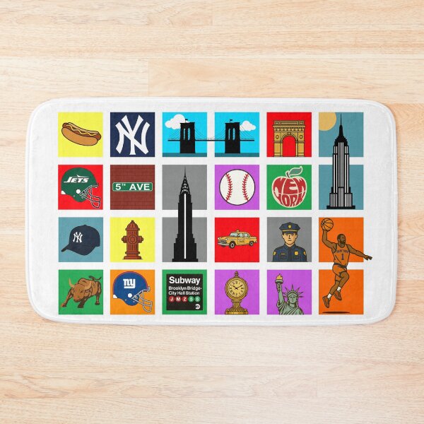 Item preview, New York Icons Travel Poster designed and sold by rogue-design.