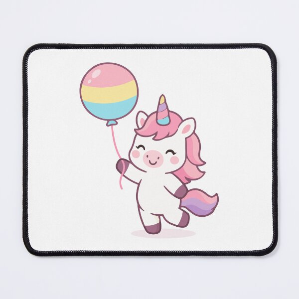 Item preview, Kawaii Baby Unicorn Jumping with Balloon Cute Fantasy designed and sold by stylishdzign.