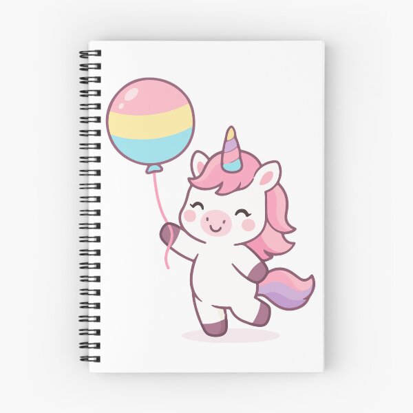 Item preview, Kawaii Baby Unicorn Jumping with Balloon Cute Fantasy designed and sold by stylishdzign.