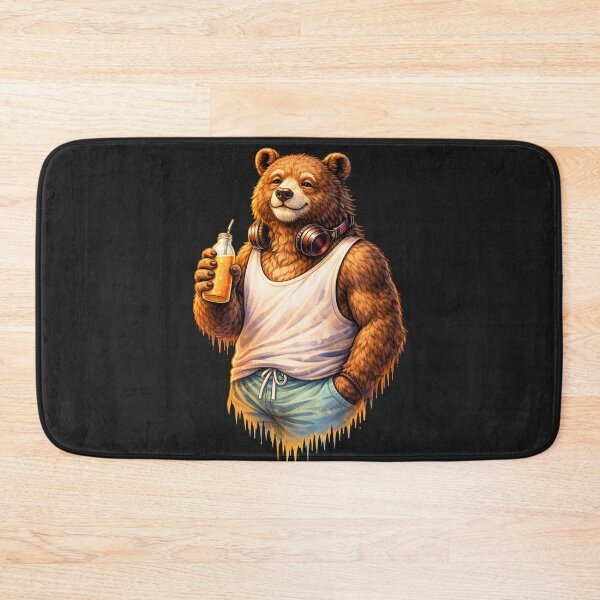Item preview, Poolside Chill Bear – Relaxed Summer Vacation Lifestyle Animal Art designed and sold by ColorSplash123.
