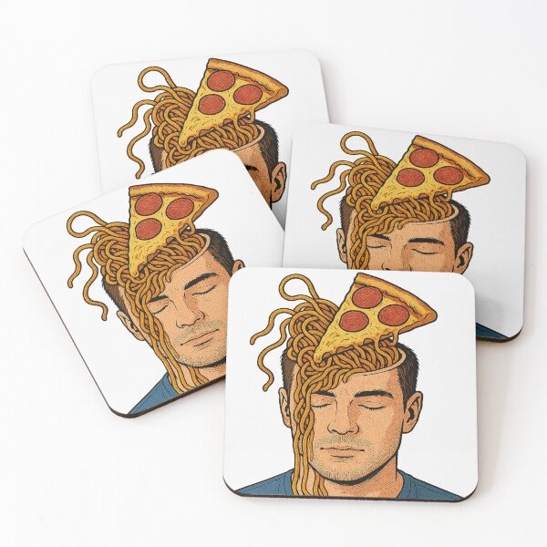 Item preview, Italian Brainrot Surreal Pop Art Explosion of Spaghetti and Pizza designed and sold by Virelo.