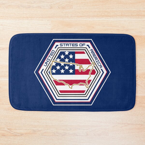 Item preview, United States of America Map Hexagon Emblem – Patriotic Flag-Filled United States Design for Veterans, Military Families, and Proud Americans designed and sold by GFamilyC.