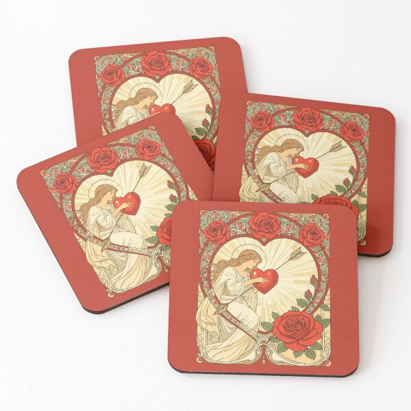 Item preview, Love, Gently Held Vintage Art Nouveau Romance designed and sold by taiche.