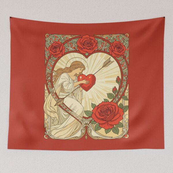 Item preview, Love, Gently Held Vintage Art Nouveau Romance designed and sold by taiche.