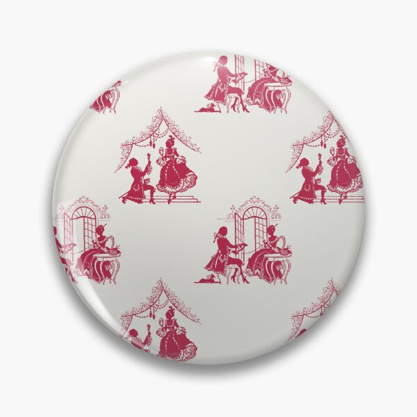 Item preview, Regencycore toile print - deep red on cream designed and sold by LittleBettyMakes.