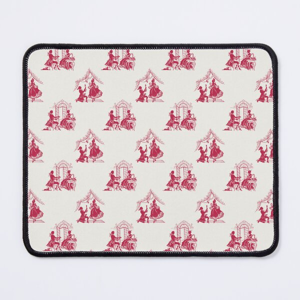Item preview, Regencycore toile print - deep red on cream designed and sold by LittleBettyMakes.