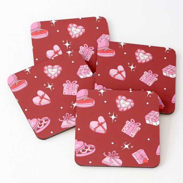 Item preview, Cute Valentine Gift Pattern Pillow – Pink Hearts & Love Boxes designed and sold by FestivityFinds.