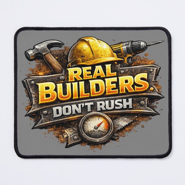 Item preview, Real Builders Don't Rush designed and sold by 2Guys2Hammers.