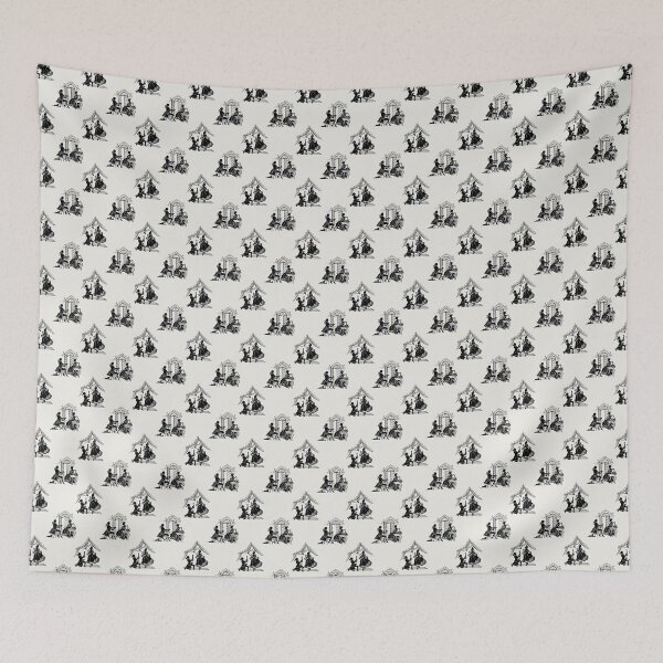 Item preview, Regencycore toile print - black on cream designed and sold by LittleBettyMakes.