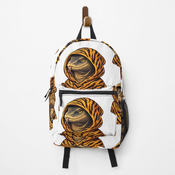 Item preview, Komodo Dragon in Tiger Print Hoodie Streetwear designed and sold by Combat Skies.