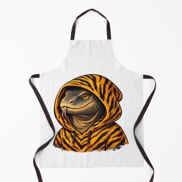 Item preview, Komodo Dragon in Tiger Print Hoodie Streetwear designed and sold by Combat Skies.