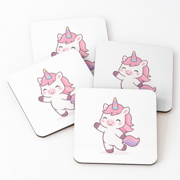 Item preview,  Adorable Pastel Magical Unicorn Happy Jump Kawaii Art  designed and sold by stylishdzign.