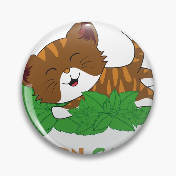 Item preview, High On Catmint Funny Nepeta Tabby Kitten designed and sold by SP Motif.
