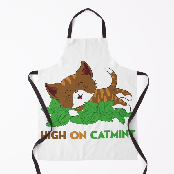Item preview, High On Catmint Funny Nepeta Tabby Kitten designed and sold by SP Motif.