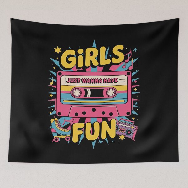 Item preview, Girls Just Wanna Have Fun Awesome 70's 80's 90's 1980s  7 designed and sold by angolinnArt.