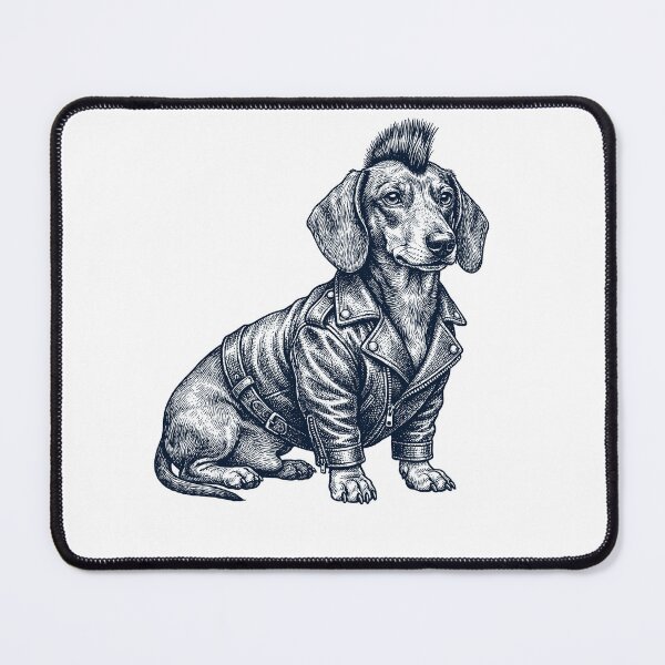 Item preview, Vintage Dachshund Punk Mowhawk Dog Mom Dad designed and sold by DoodleTortle.