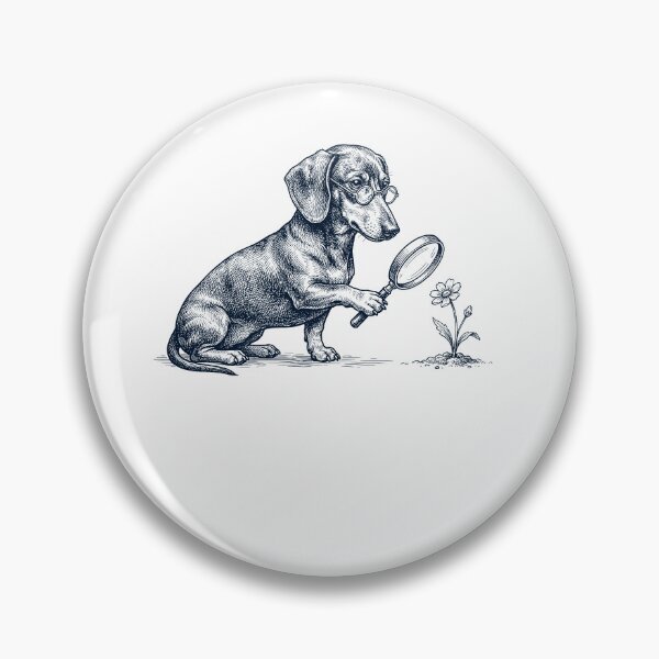 Item preview, Vintage Dachshund Botanist Flower Dog Mom Dad designed and sold by DoodleTortle.