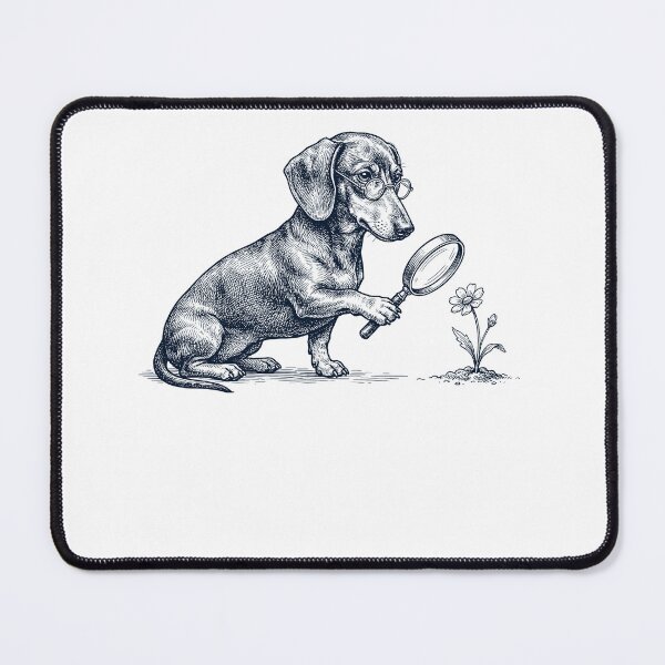 Item preview, Vintage Dachshund Botanist Flower Dog Mom Dad designed and sold by DoodleTortle.