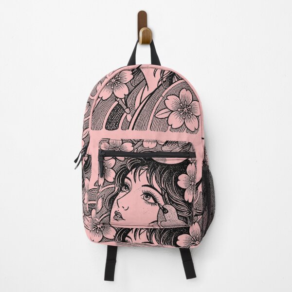 Item preview, Japanese style - girls with swallows and cherry blossoms designed and sold by susyrdesign.