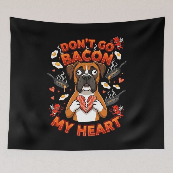 Item preview, Boxer "Don't Go Bacon My Heart" Funny Valentine Vector designed and sold by Tong4130.