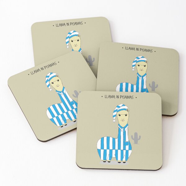 Item preview, Cute Llama in Pyjamas Cartoon Illustration designed and sold by HotHibiscus.